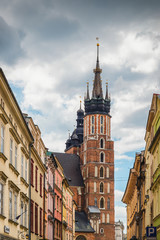 Stare Miasto, Saint Mary's Basilica, Old city of Krakow, Poland