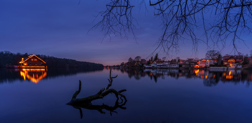 Winternacht am Müggelsee, Friedrichshagen