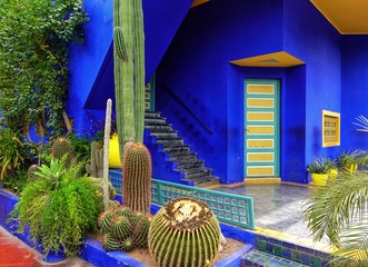 Naklejka premium Jardin à Marrackech au Maroc