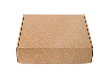 Delivery, moving, package and gifts concept. Cardboard box isolated on white background. mock up