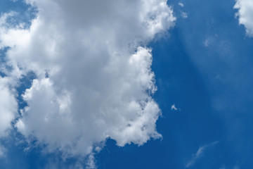 Beautiful blue sky with cloudy. Color sky is clear with white clouds on natural background.