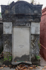 Moldy, Blackened Monument at Lafayette Cemetery No. 1, New Orleans, Louisiana