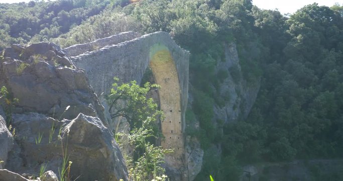 Pont Medieval De Lllierca, Pyrenees, Spain - native Version