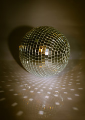 mirror ball.isolated on a dark background.