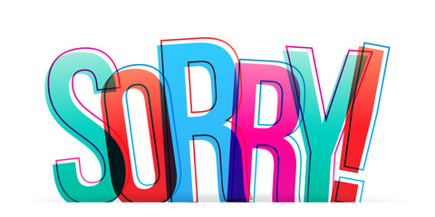 Sorry! Isolated vector illustration word