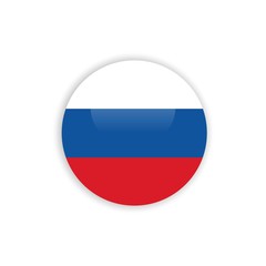 Fototapeta premium Button Russia Flag Vector Template Design