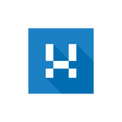 Letter X Logo Icon Design, Flat Long Shadow, Vector Illustration Style