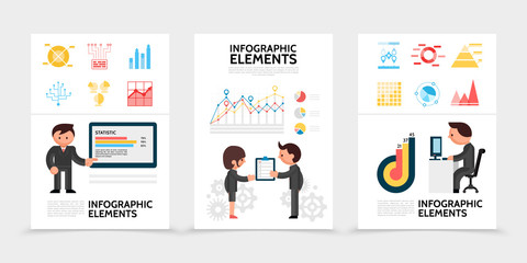 Flat Infographic Elements Posters