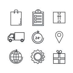 delivery service set icons vector illustration design