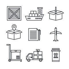 delivery service set icons vector illustration design