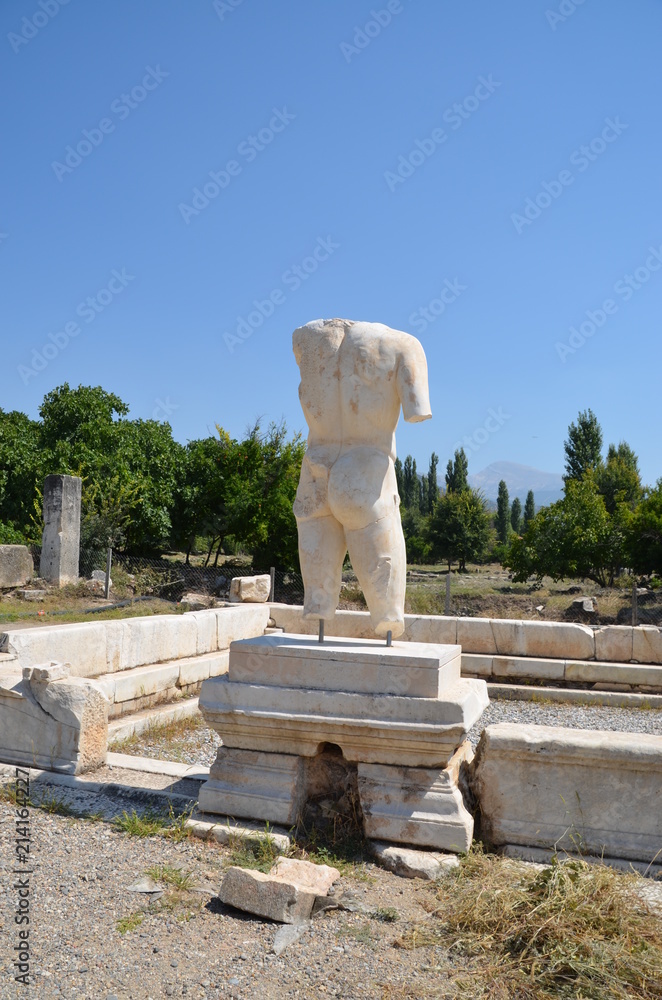 Sticker Aphrodisias ancient greek city tyrkey caria ruins stones marble summer