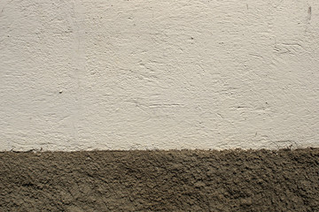 Two coloured plaster wall