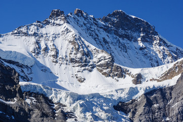 Glacier and Jungfrau in Swiss