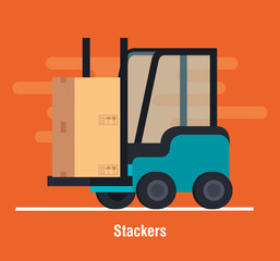 forklift delivery service icon vector illustration design