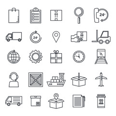 delivery service set icons vector illustration design