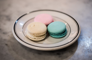macarons on a small plate