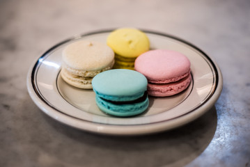 macarons on a small plate