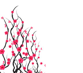 Vector Cherry blossom for Chinese New Year and mid autumn festival