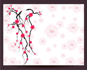 Vector Cherry blossom for Chinese New Year and mid autumn festival