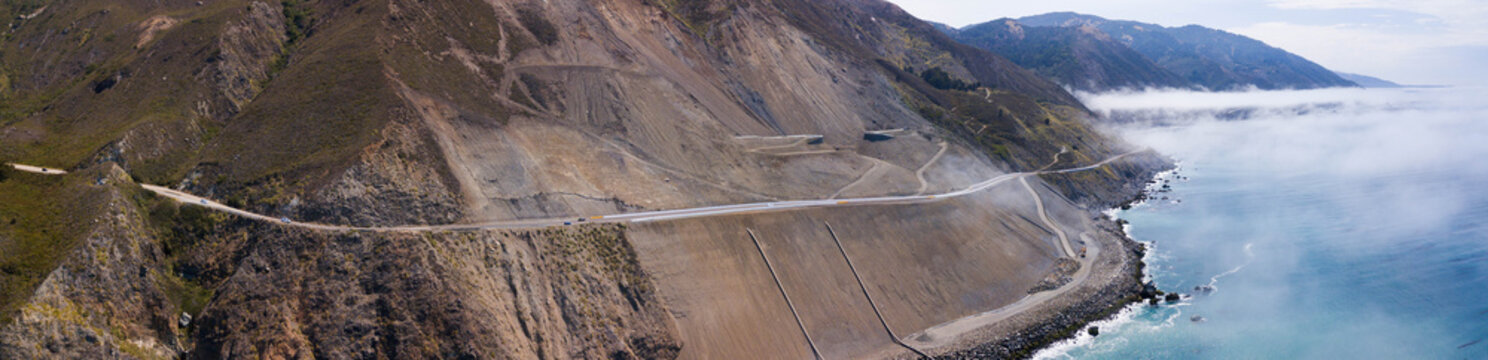 California Highway 1 landslide rebuild 6