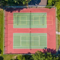 Foto op Canvas Aerial photo of tennis court © oldmn