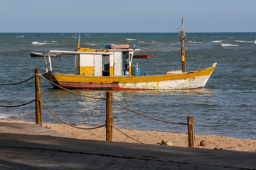 fisherman's boat floating in the bay