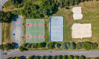 Aerial photo of sport fields