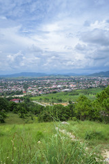 Green hill plateau in Xiengkhouange Province, Laos