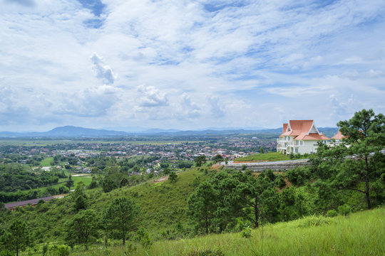 Green hill plateau in Xiengkhouange Province, Laos