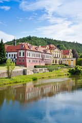 Fototapeta na wymiar Zbraslav castle and cloister (national cultural landmark), Zbraslav, Prague, Czech Republic