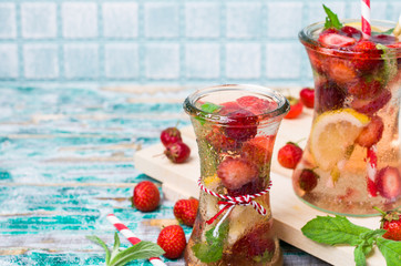Cold transparent drink
