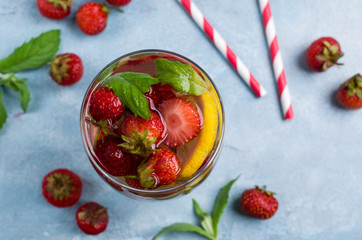 Cold transparent drink