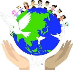 世界地図地球エコロジー環境背景