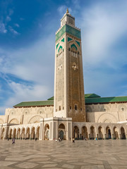 Fototapeta na wymiar Third largest Mosque Hassan II in Casablanca Morocco