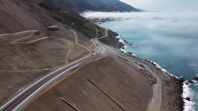 California Highway 1 landslide rebuild 1