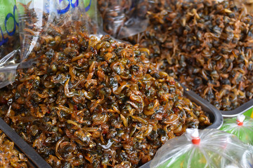 Snails spicy flavors Seafood Processing.