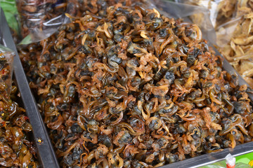 Snails spicy flavors Seafood Processing.