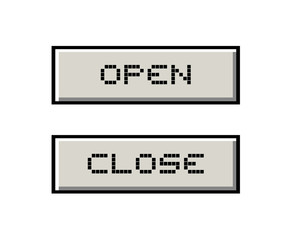 open and close buttons mesages