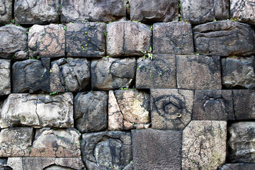 Texture of stone castle wall of calm color