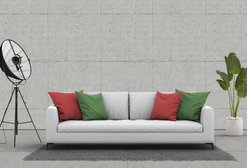 3D rendering of interior modern living room