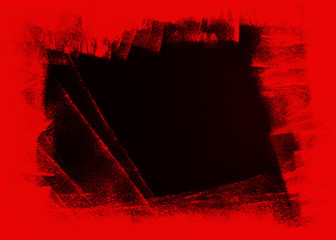 black and red hand painted brush grunge background texture