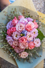 Pink flowers bouquet