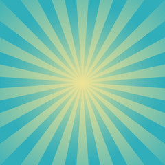 Obraz premium Sunlight background. Turquoise and blue color burst background with yellow highlight. Fantasy Vector illustration.