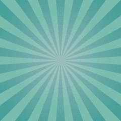 Sunlight retro faded background. Pale blue color burst background.