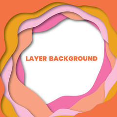 3D abstract background. Paper cut design. Pastel colors. Perfect design for posters, cards, textile, web pages.