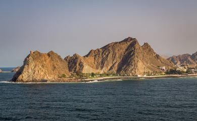 Sunrise in Muscat view from a Ship