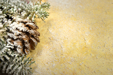 Christmas Tree Bauble on luminous background