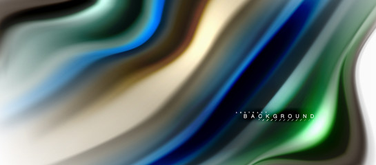 Fluid liquid mixing colors concept on light grey background, curve flow, trendy abstract layout template for business or technology presentation or web brochure cover, wallpaper