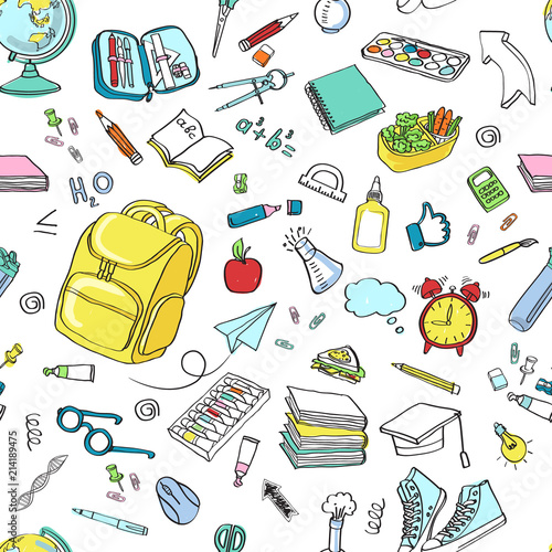 School clipart Vector doodle school icons symbols