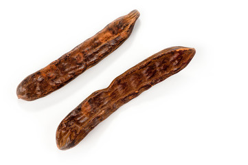 Fruits and caraway seeds taken close-up on a white background